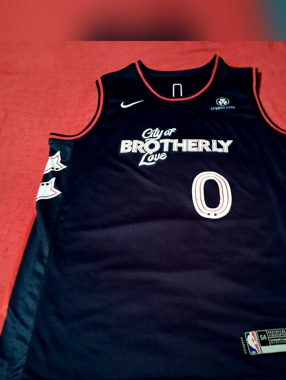 Tyrese Maxey. Nike Philadelphia 76ers 23-24 "City Edition" jersey. Size Xl (54) - Picture 4 of 4